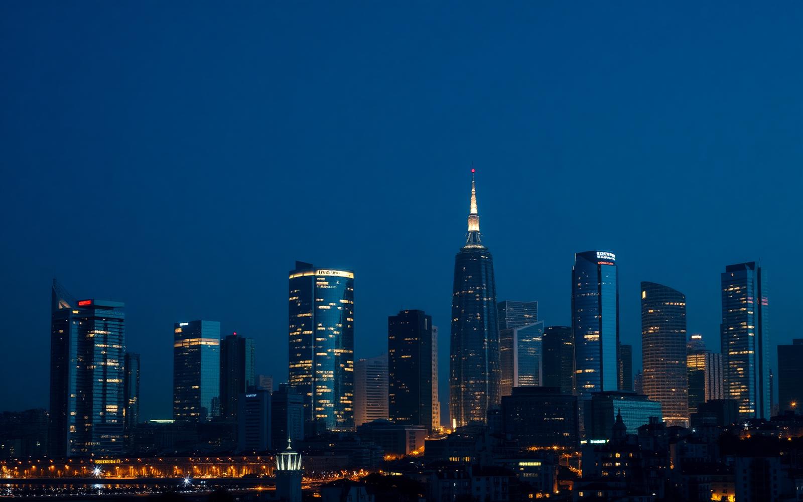 İstanbul finans merkezi silueti